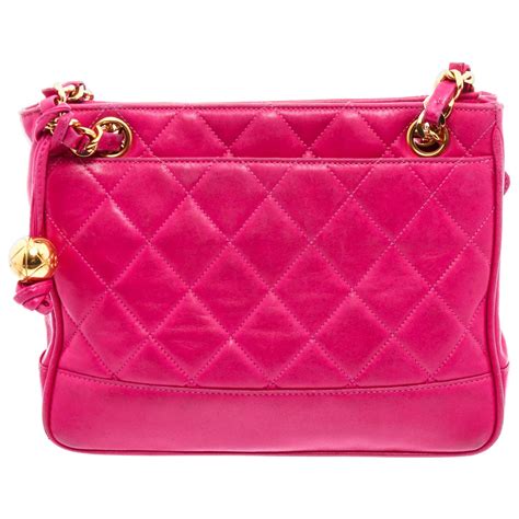 vintage chanel hot pink leather quilted bag|where to buy vintage chanel.